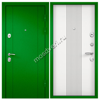 Зеленая входная дверь в квартиру ZVD-10 - купить от производителя Мосдвери Зеленая входная дверь в квартиру ZVD-10